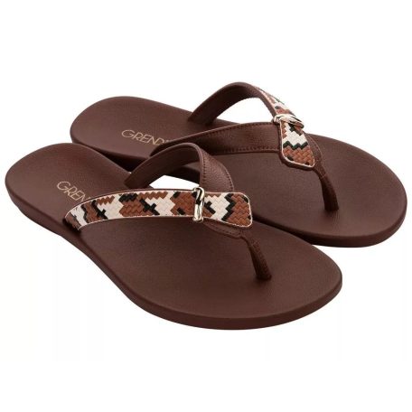 Grendha Uba Tresse Thong női papucs, barna, méret: 38