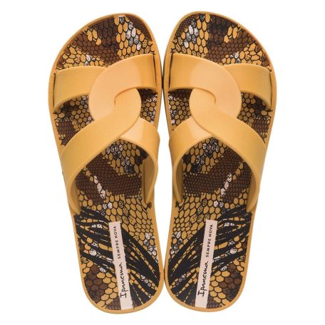Ipanema Feel Print női papucs, sárga/sárga/barna
