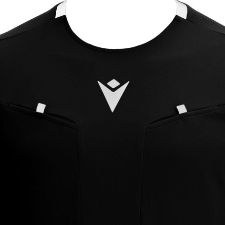 Macron Frisk rövidujjú játékvezetői mez, fekete, 2XL-es méret