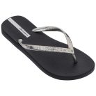 Ipanema Glam II női papucs, fekete/metál ezüst
