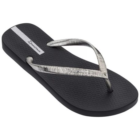 Ipanema Glam II női papucs, fekete/metál ezüst