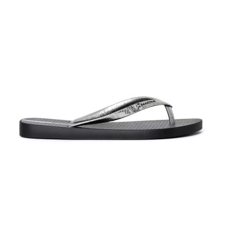 Ipanema Glam II női papucs, fekete/metál ezüst