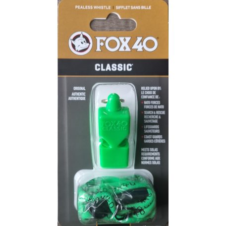 Fox40 Classic, zöld (síptartó zsinó nélkül!)