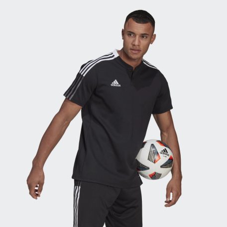 adidas Tiro 21 galléros póló, fekete, XS méret