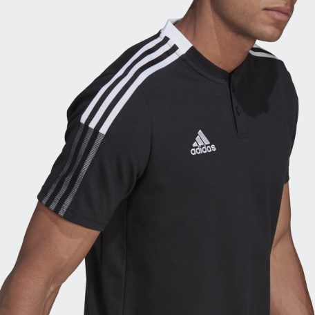 adidas Tiro 21 galléros póló, fekete, XS méret