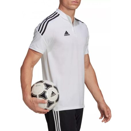 adidas Condivo 22 galléros póló, fehér, S-es méret