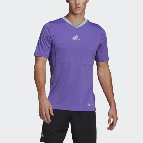 adidas REF 22 rövidujjú játékvezetői mez, lila, méret: L