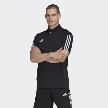 adidas Tiro 23 galléros póló, fekete, M méret