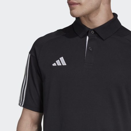 adidas Tiro 23 galléros póló, fekete